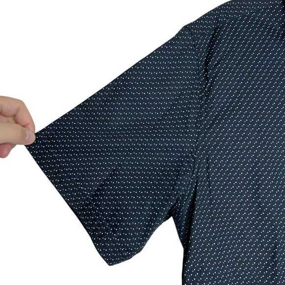 Level Ten Men’s Short Sleeve Button-Up Shirt Black with Dot Print Size XL - Picture 5 of 14